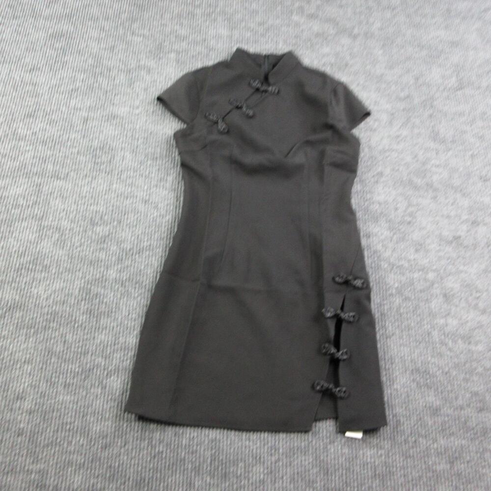 COMMENSE Dress Womens M Black Sheath Knee Length High Neck Cap Sleeve NWT